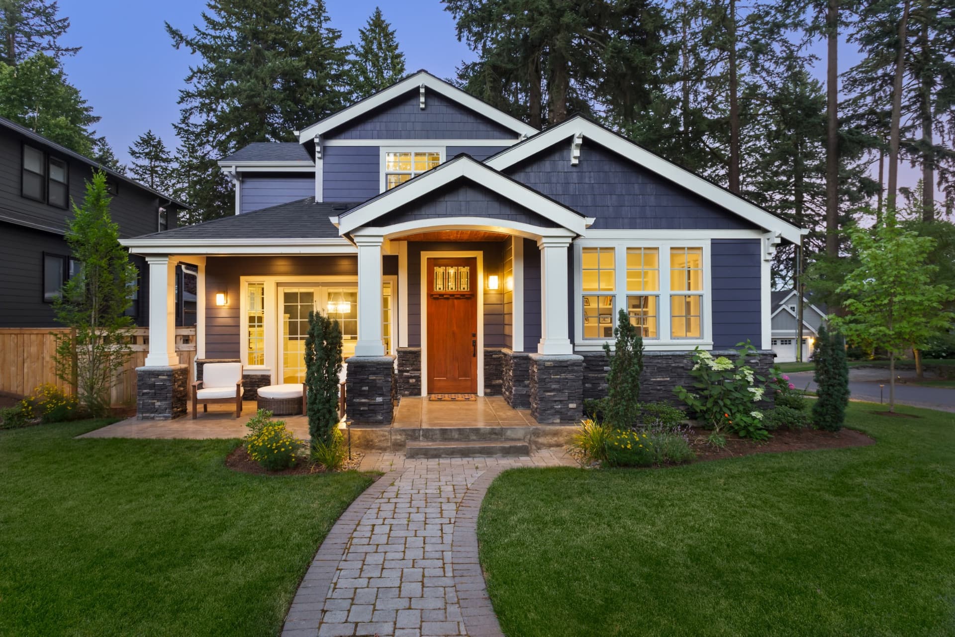 Exterior of a well-kept home